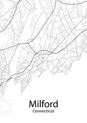 Milford Connecticut minimalist map