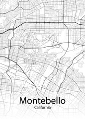 Montebello California minimalist map