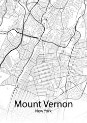 Mount Vernon New York minimalist map