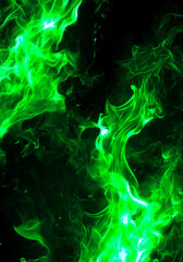 Obraz na płótnie Canvas abstract green smoke wavy background