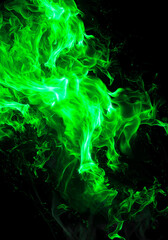 wavy green flame background