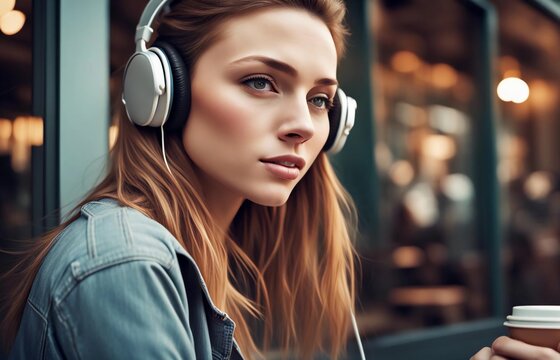 Lifestyle photo of person listening to music
