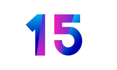 New Modern Number Blue Purple Teen Logo