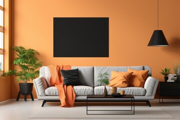 Sale banner with abstract shapes. Generative AI.