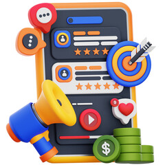 Marketing Campaign - Biness & Management 3D Illustration