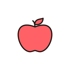 Apple icon set illustration. Apple sign and symbols for web design.