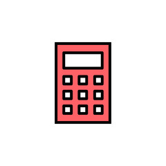 Calculator icon set illustration. Accounting calculator sign and symbol.