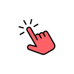 Obraz premium Hand click icon set illustration. pointer sign and symbol. hand cursor icon