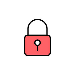 Lock icon set illustration. Padlock sign and symbol. Encryption icon. Security symbol
