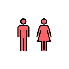 Man and woman icon set illustration. male and female sign and symbol. Girls and boys