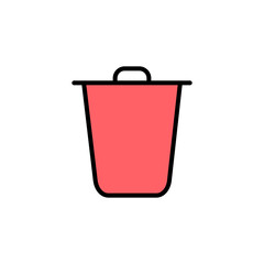 Trash icon set illustration. trash can icon. delete sign and symbol.