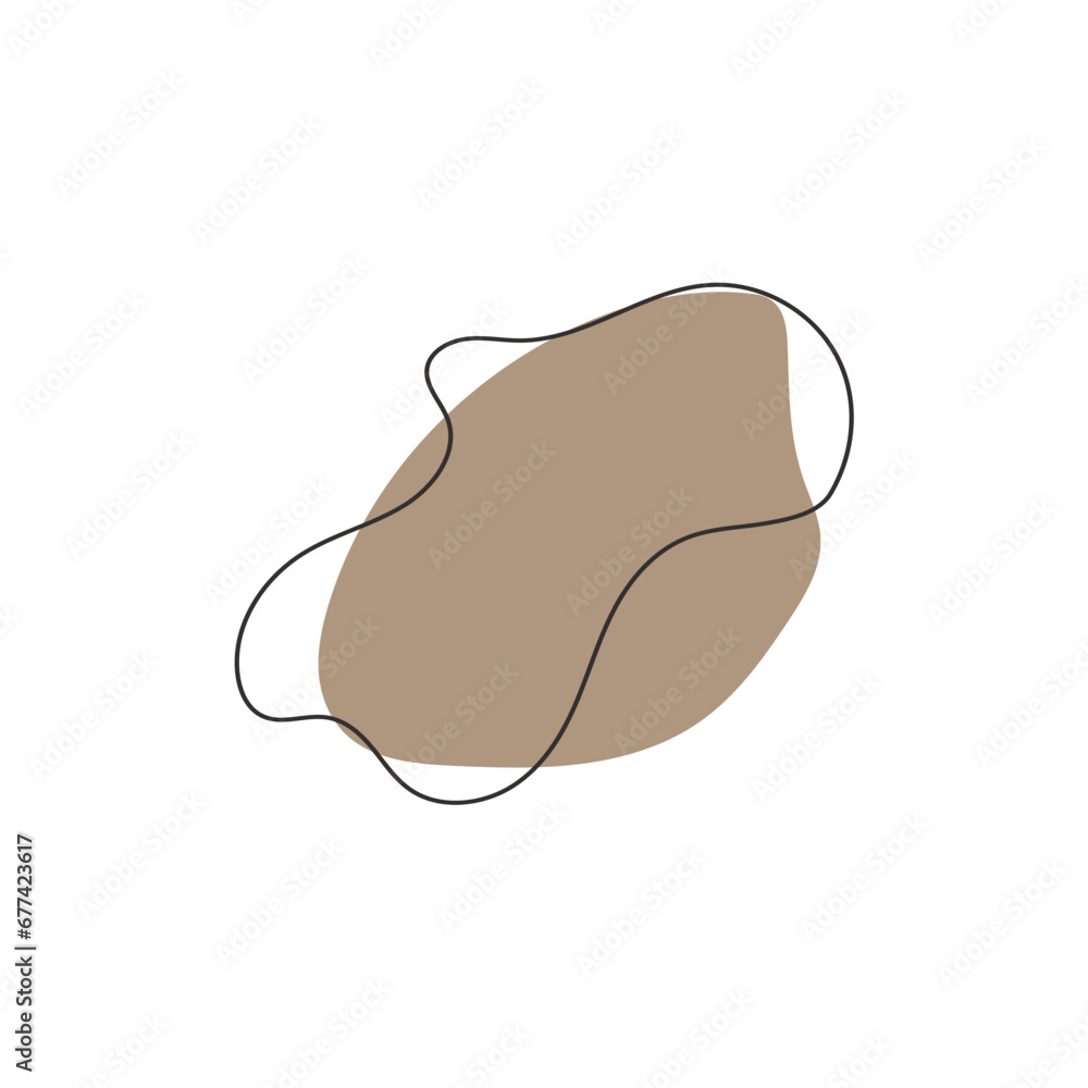Poster colored vector abstract blobs graphic