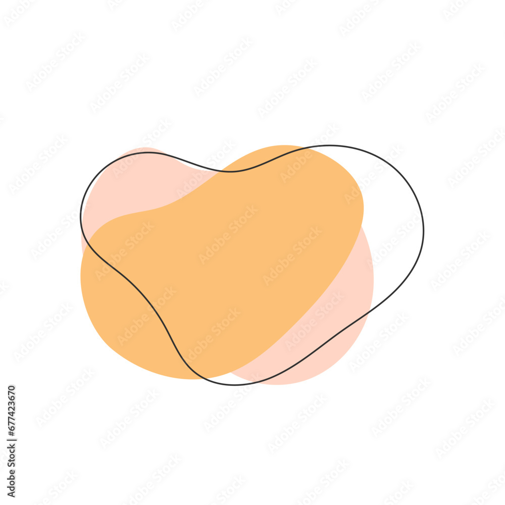 Poster colored vector abstract blobs paint