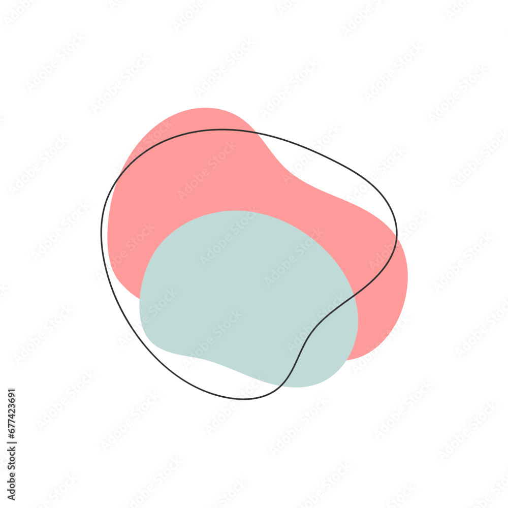 Poster colored vector abstract blobs art