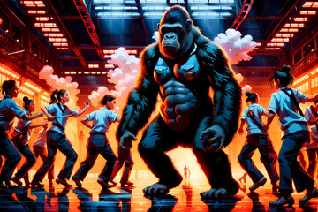 people dancing in the club Generative AI