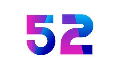 New Modern Number Blue Purple Teen Logo