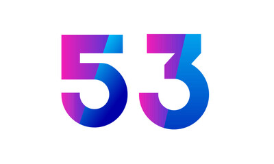 New Modern Number Blue Purple Teen Logo