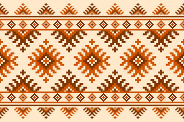 Beautiful ethnic tribal pattern art. Ethnic geometric seamless pattern. American, Mexican style. Design for background, wallpaper, illustration, fabric, clothing, carpet, textile, batik, embroidery.