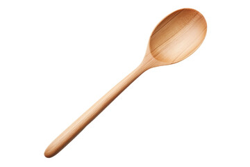 A wooden spoon with shards, transparent background, isolated image, generative AI - obrazy, fototapety, plakaty