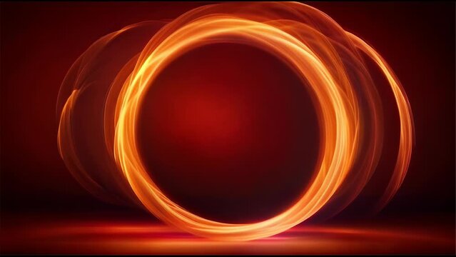a ring formed by vivid orange and red flames