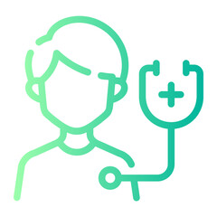 patient Line Gradient Icon