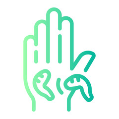 leech therapy Line Gradient Icon