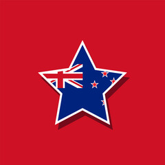 Flat vector star shaped 
Oseania flag official proportions. Vector eps 10