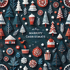 merry christmas, merry, easter seamless pattern, merry christmas pattern 2024, merry christmas 2024, merry christmas wallpaper, natal, 4k, 2k, holiday, tree, gifts, surprises, decoration, pohon