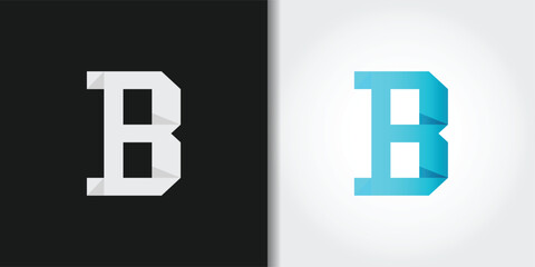 Obraz premium bold letter b logo set