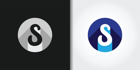 fluid letter s logo set