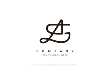Initial Letter AS Logo or SA Logo Design Vector