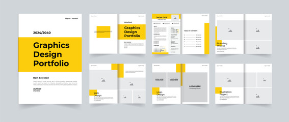 Graphics design portfolio template 12 pages design