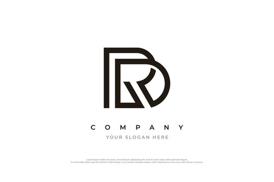 Initial Letter RD Logo or DR Monogram Logo Design Vector