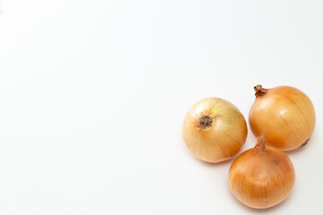 白背景にタマネギ