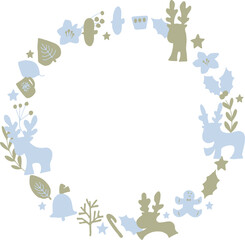 クリスマスの飾りイラスト。クリスマスの可愛いベクターイラスト。手描きのクリスマスオーナメント背景。Christmas decorations illustration. Cute Christmas vector illustration. Hand drawn Christmas ornament background.