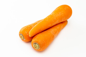 白背景にニンジン