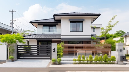 保守的なデザインの日本の住宅