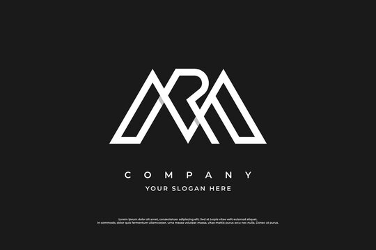 Initial Letter RM Logo or MR Monogram Logo Design Vector
