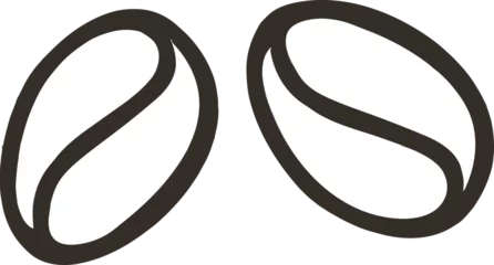 Foto op Plexiglas coffee bean vector icon illustration on a white background © PatternWhiz