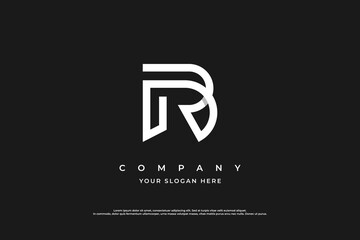 Initial Letter DR Logo or RD Logo Design Vector