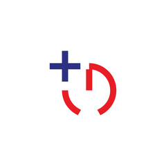 power button plus technology logo vector