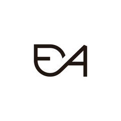 letter fa simple linear abstract logo vector