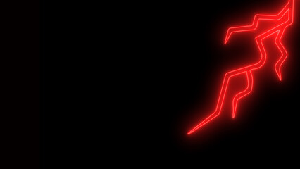 Naklejka premium Power logo, wireless charging, ui, poster, t shirt. Thunder symbol. 3d render, lightning, electric power symbol, retro neon glowing sign on black background.