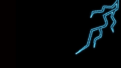 Power logo, wireless charging, ui, poster, t shirt. Thunder symbol. 3d render, lightning, electric power symbol, retro neon glowing sign on black background.