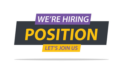 we are hiring banner flyer job vacancy