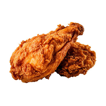 fried chicken, transparent background, isolated image, generative AI