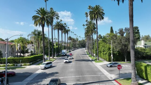Beverly Hills At Los Angeles In California United States. Famous Luxury Neighborhood. Movie Stars District. Beverly Hills At Los Angeles In California United States. 