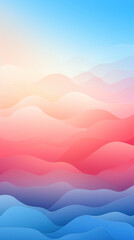 Abstract composition with many colorful random waves, vertical background
