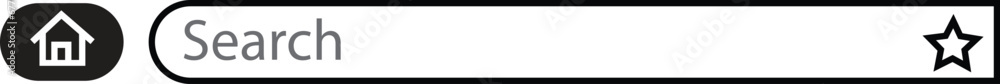 Poster search bar icon flat design. search bar template for user interface, web, app, software. ready searc