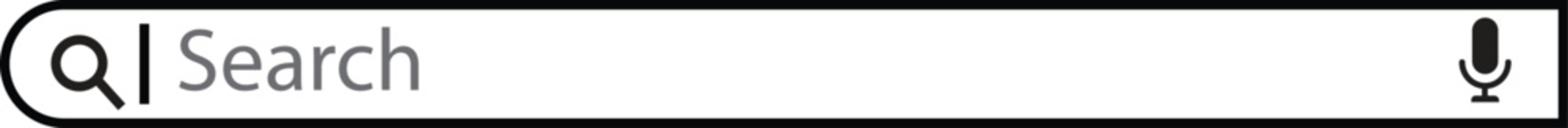 Obraz premium Search Bar Icon Flat Design. Search Bar Template for User Interface, Web, App, Software. Ready Search Form Vector Illustration isolated on transparent background.
